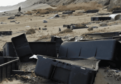 Preocupación de las autoridades de Chubut por residuos plásticos en playas, provenientes del sector pesquero